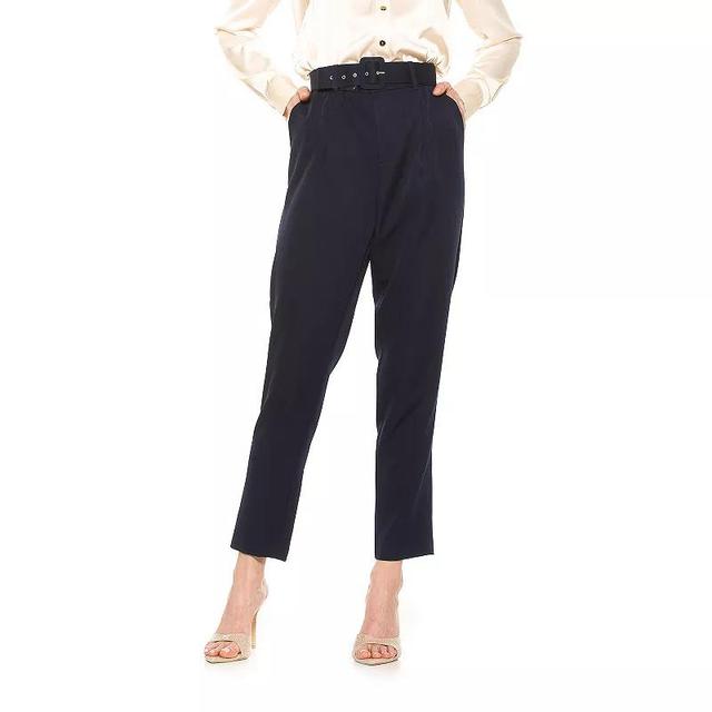 Womens ALEXIA ADMOR Zayna Belted Cigarette Pants Blue Product Image