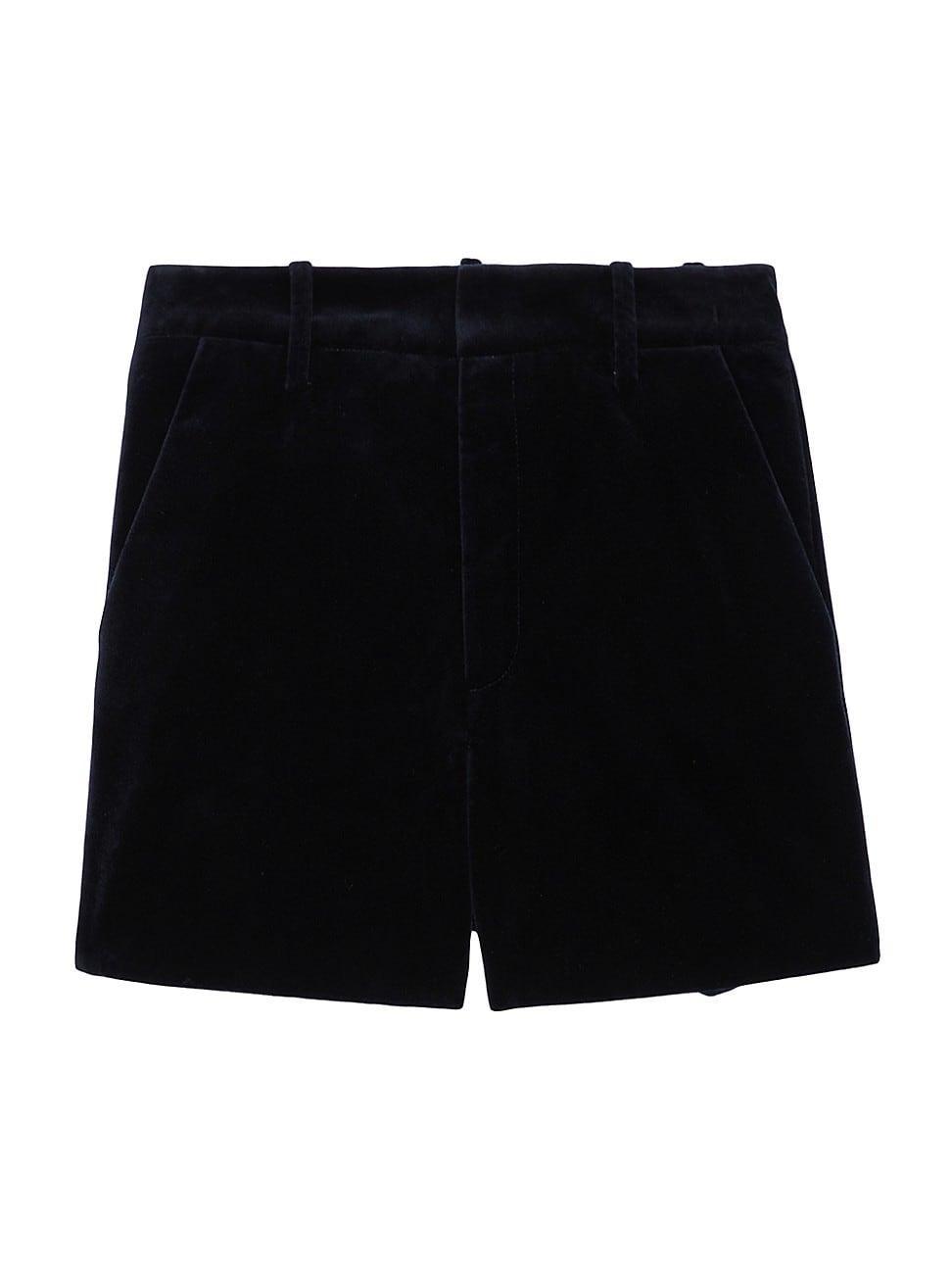 Womens Velvet Tailored Shorts product image