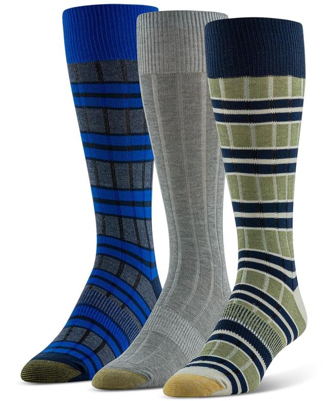 Mens GOLDTOE 3-Pack Regatta Striped Crew Sock Set Product Image