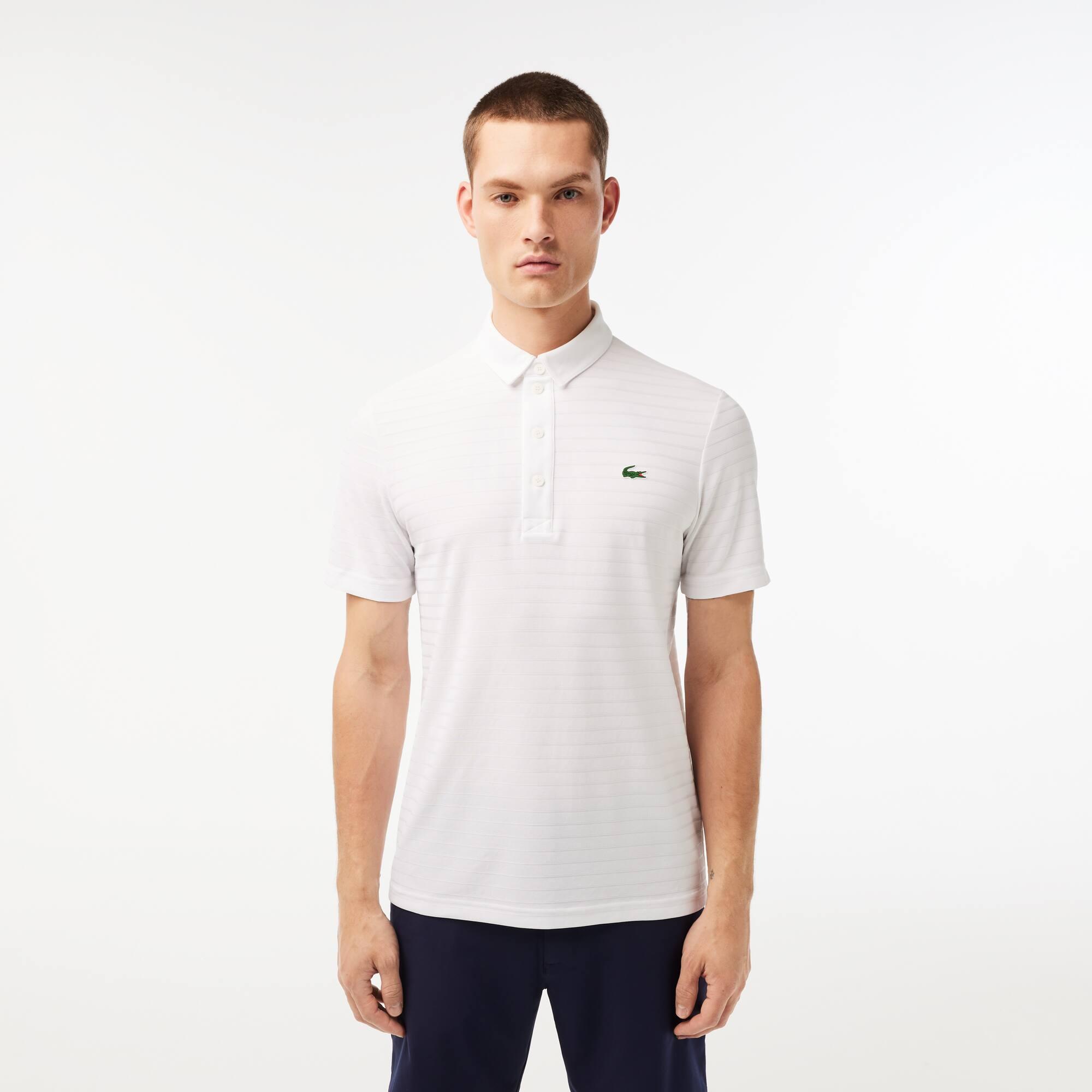 Men's Lacoste SPORT Textured Breathable Golf Polo Shirt Product Image