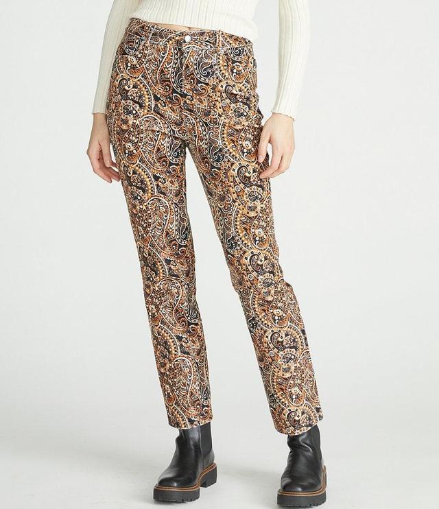 Driftwood Stella Stretch Velvet Jacquard Coordinating Paisley Pants Product Image