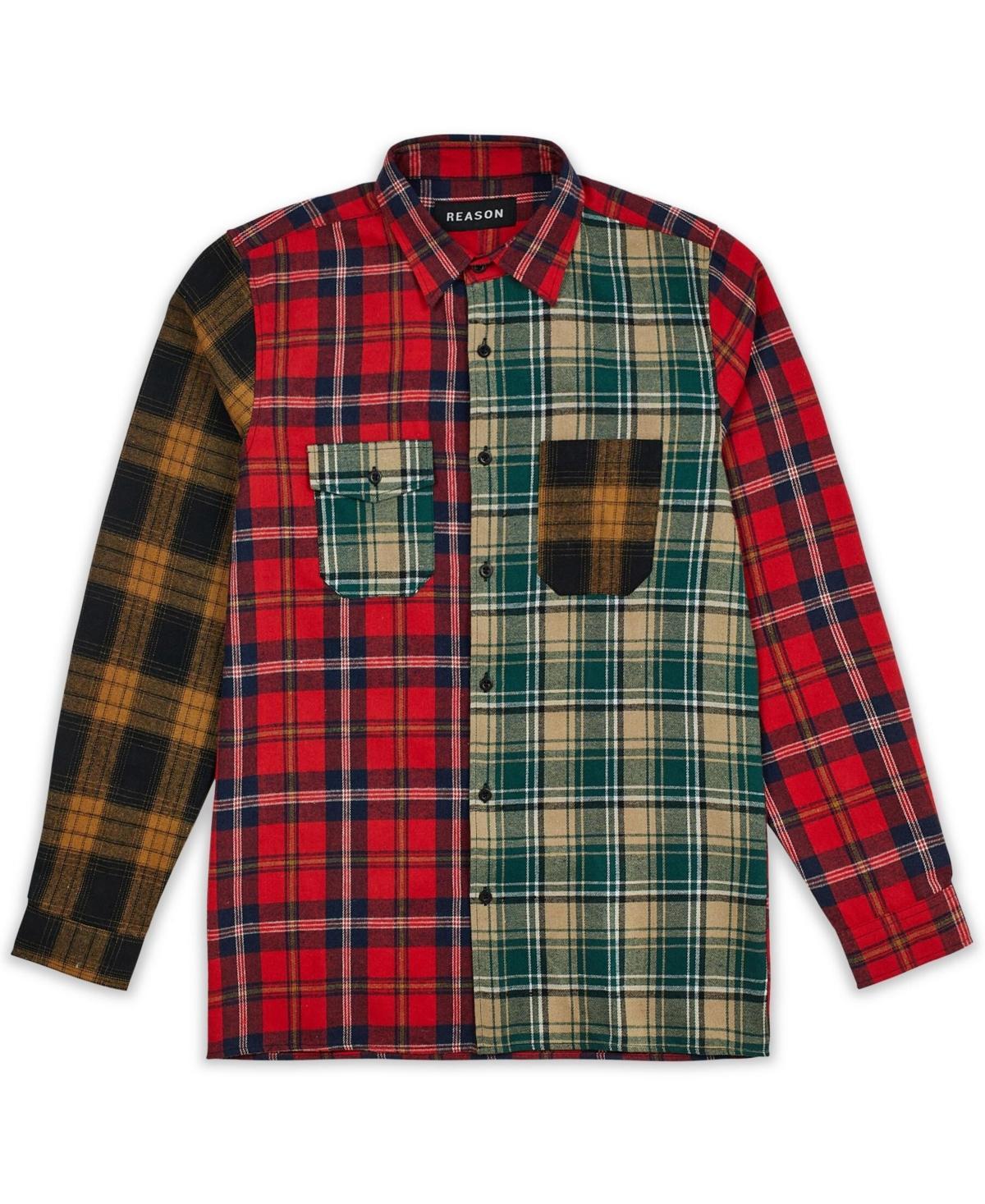 Reason Mens Split Flannel Long Sleeves Shirt Product Image