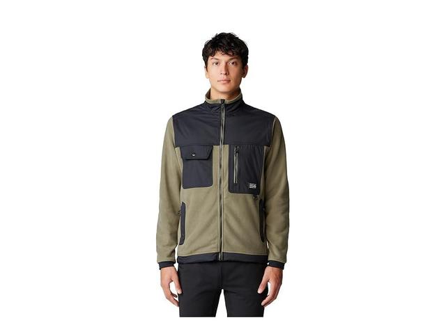 Mountain Hardwear First Tracks Fleece Full Zip Jacket (Stone /Black) Men's Coat Product Image