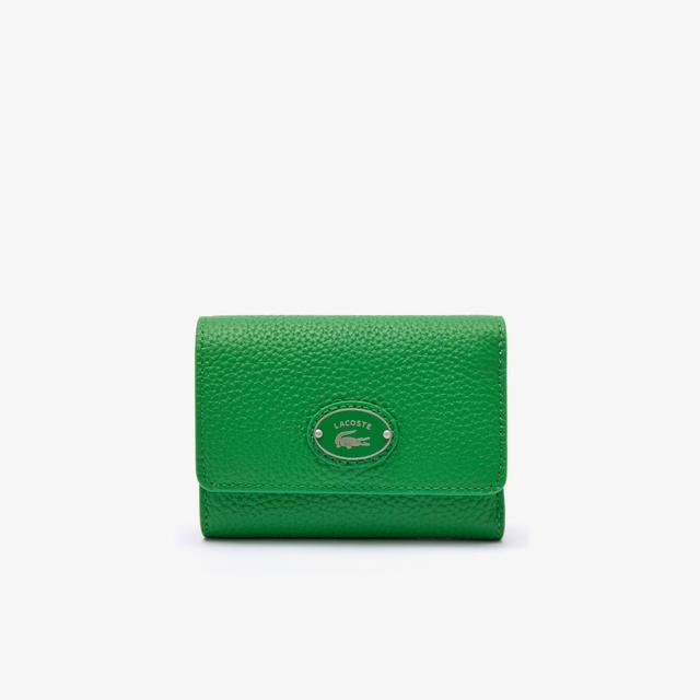 Women’s Lacoste Top Grain Leather Flap Close Wallet Product Image