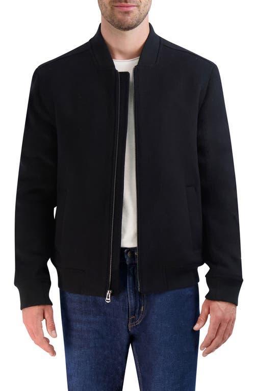 Cole Haan Wool Blend Textured Bomber Jacket Product Image