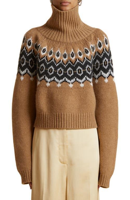 Khaite Amaris Fair Isle Cashmere Blend Turtleneck Sweater Product Image