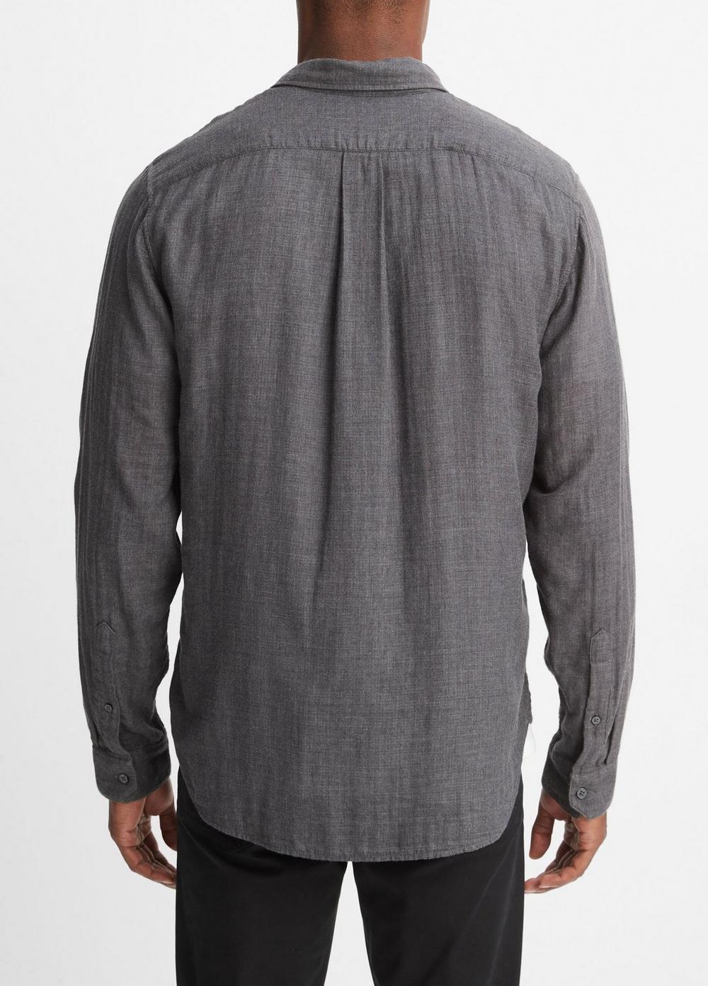 Mens Double Face Long Sleeve, Heather Coastal, Size XS Vince Product Image