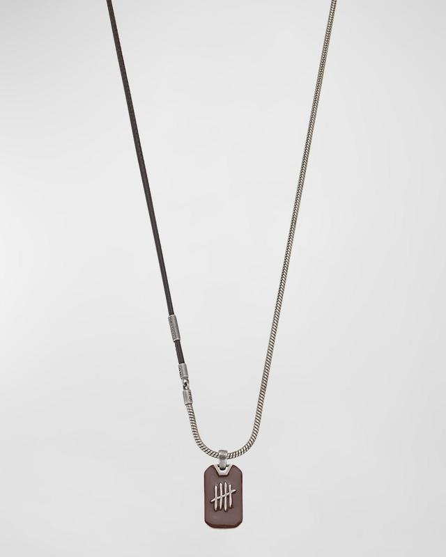 Mens Triumph Tag Enamel Pendant Necklace Product Image