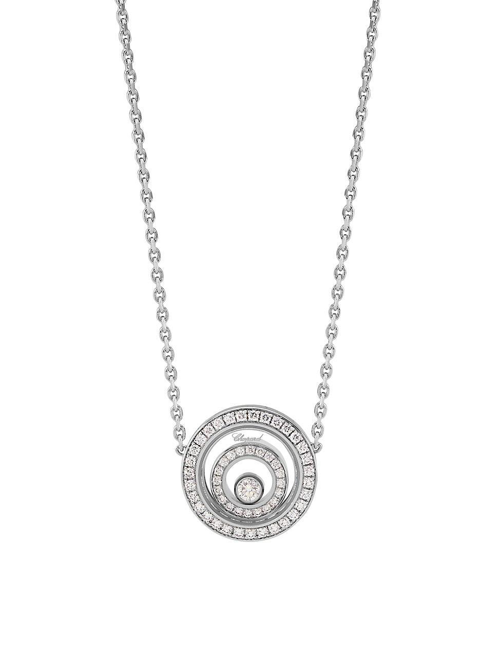 Womens Happy Spirit 18K White Gold & Diamond Pendant Necklace Product Image