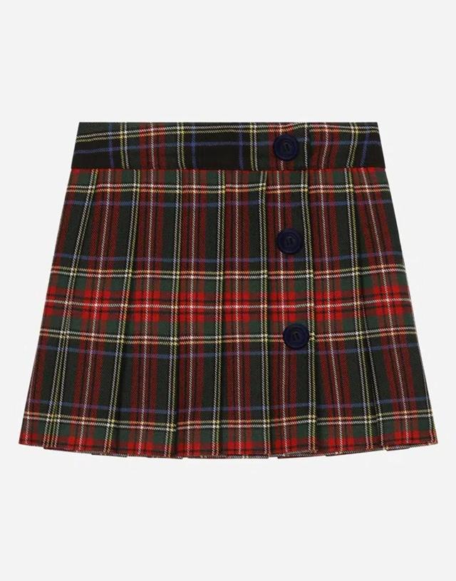 Tartan Wool Skirt In Multicolor Product Image