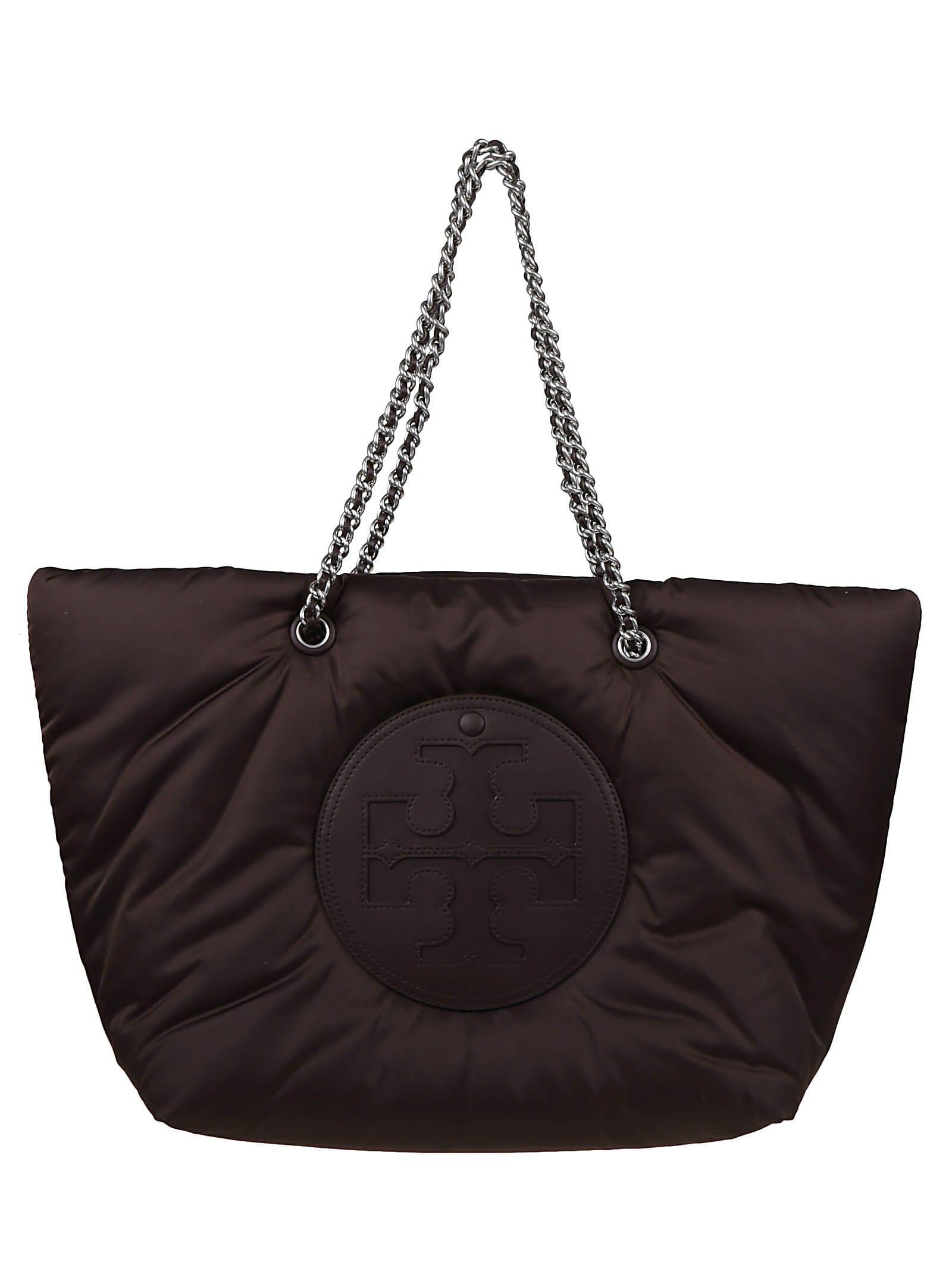 Ella Puffy Chain Tote In Black Product Image