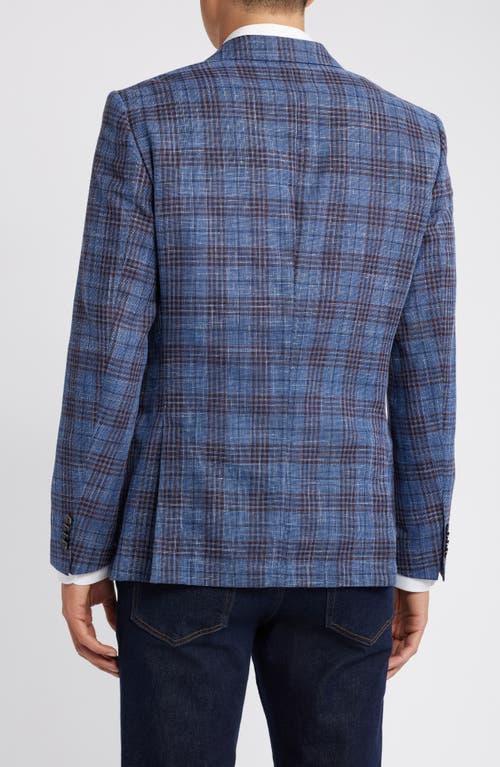 Hutson Glen Plaid Slim Fit Sport Coat In Dark Blue Product Image