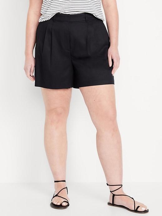 Extra High-Waisted Taylor Trouser Shorts -- 5-inch inseam Product Image