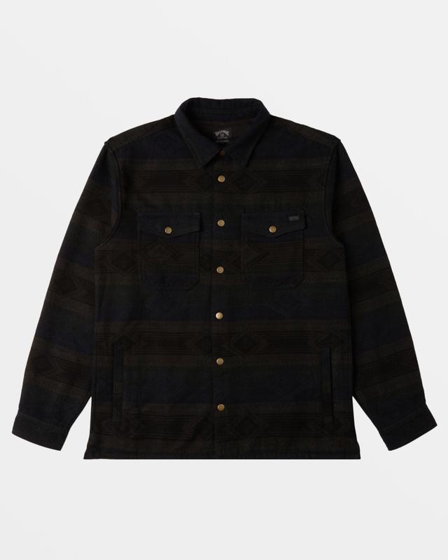 Lodge Long Sleeve Flannel Shirt - Military Male Product Image