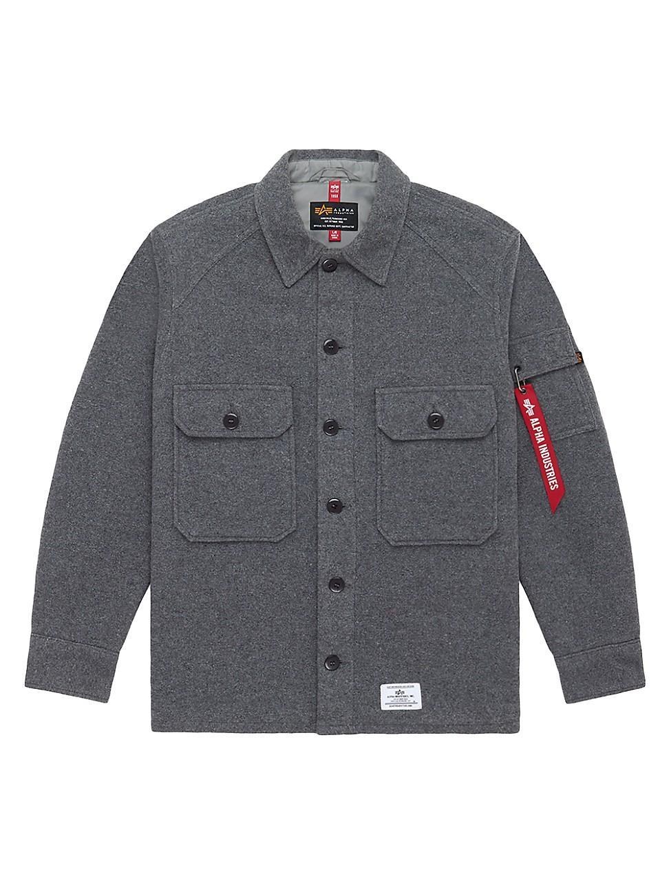 Mens Wool-Blend Shirt Jacket Product Image