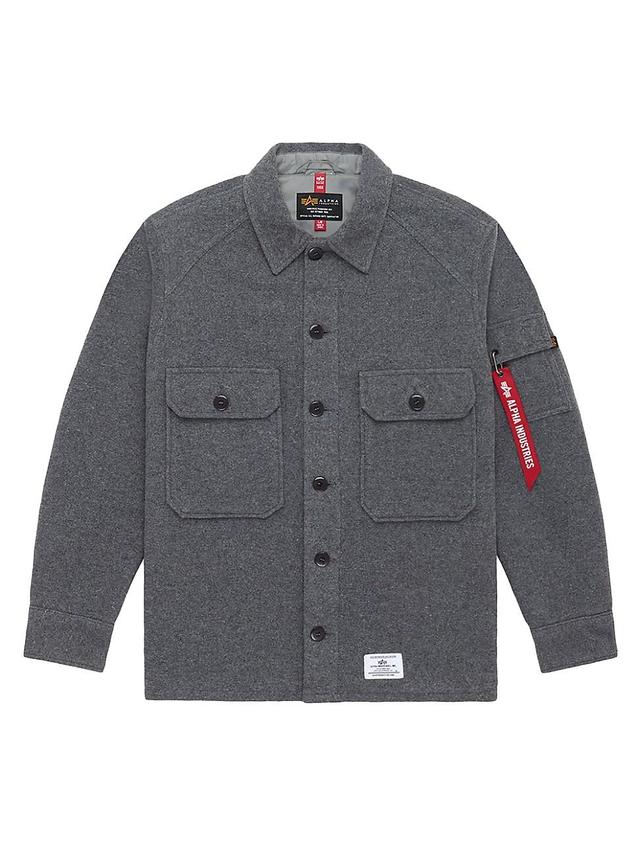 Mens Wool-Blend Shirt Jacket Product Image