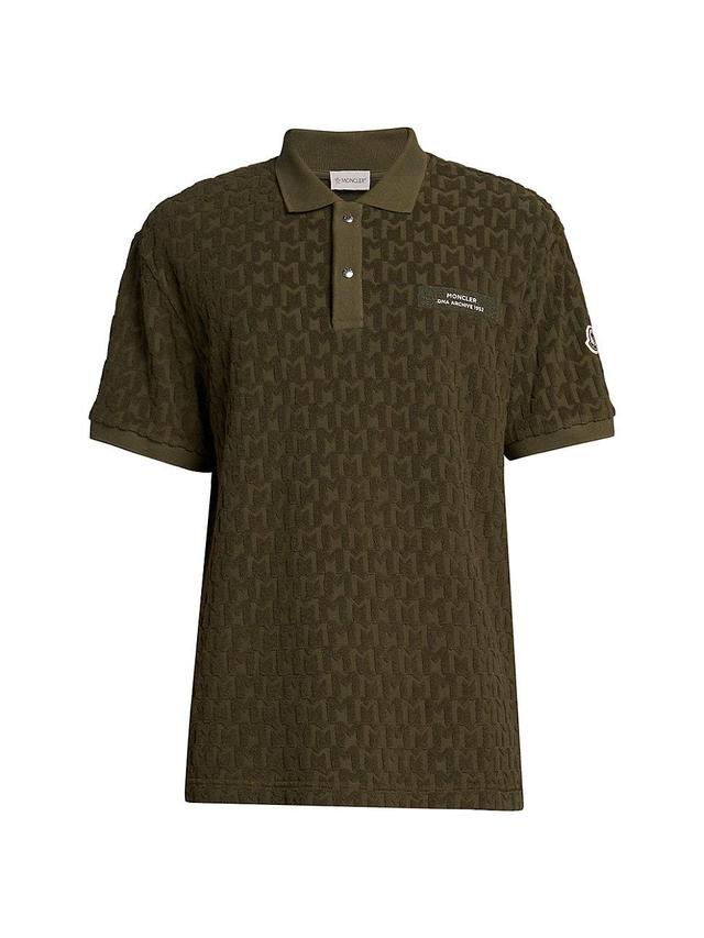 Mens Monogram Cotton Short-Sleeve Polo Shirt Product Image