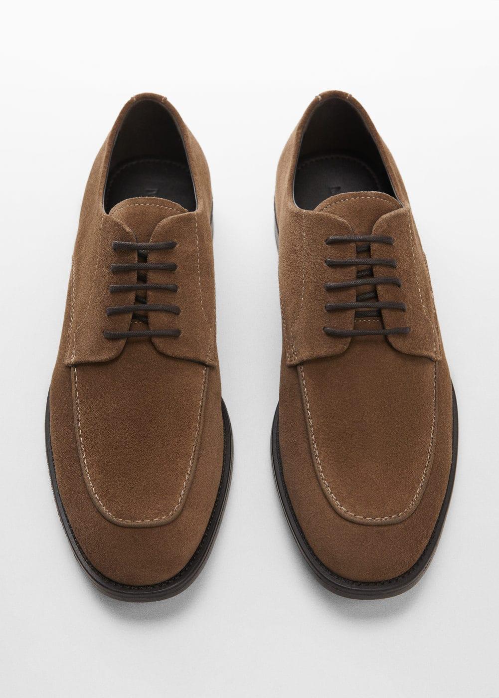 MANGO MAN - Suede lace shoe medium brownMen Product Image