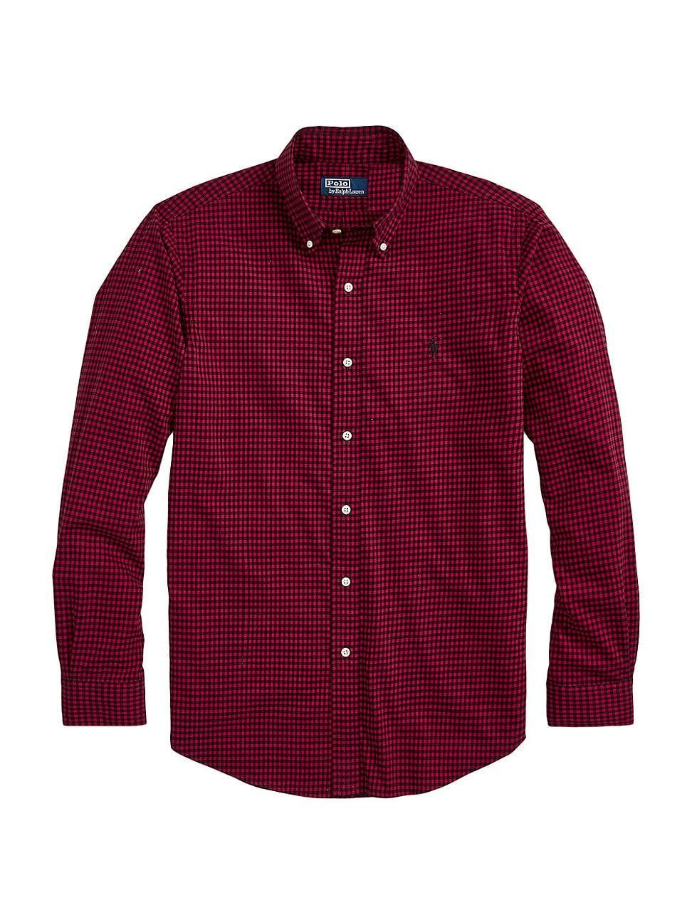 Mens Sanded Cotton Twill Button-Down Product Image