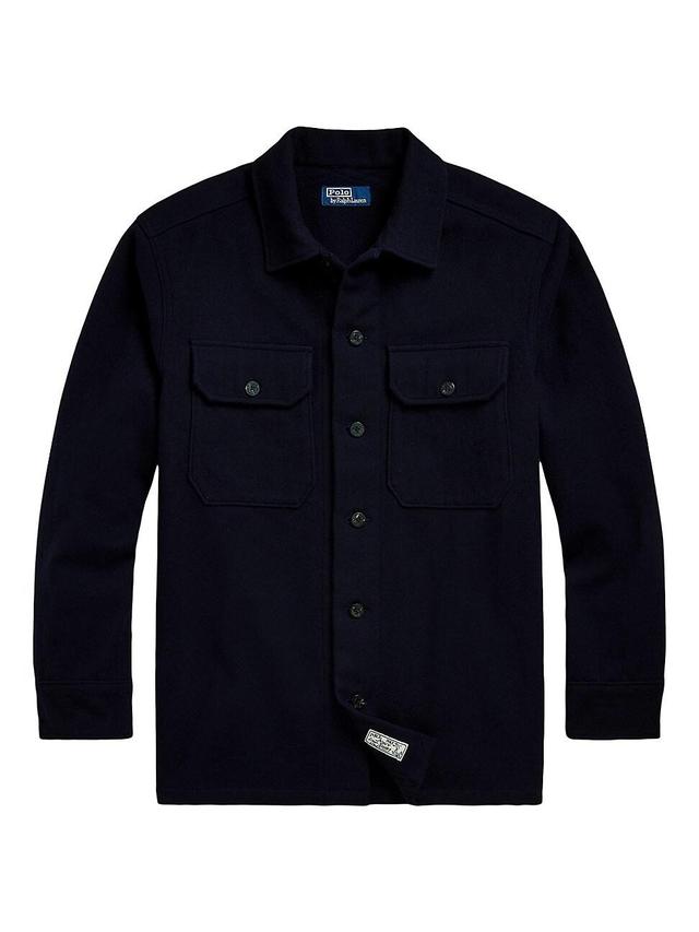 Mens Wool-Blend Utilitarian Twill Shirt Product Image