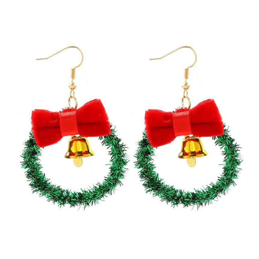 Christmas Wreath Hoop Earring Product Image