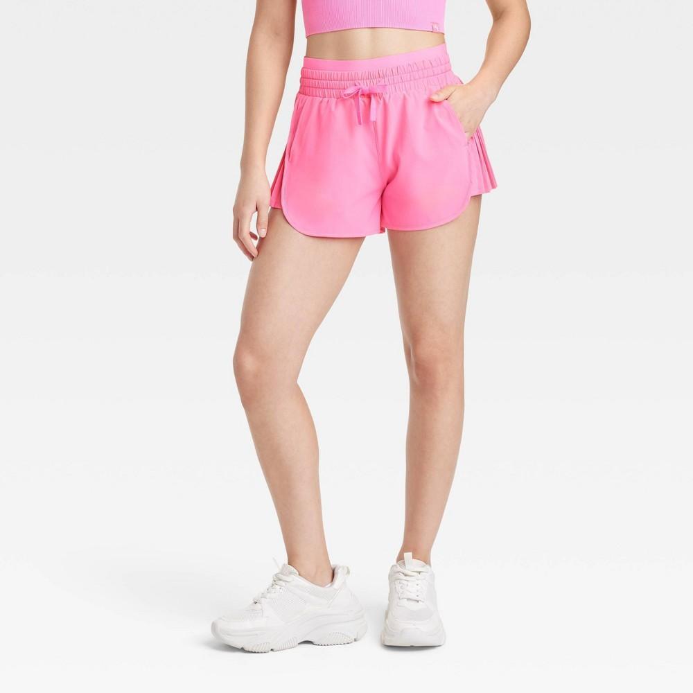 Womens High-Rise Pleated Side Shorts 2.5 - JoyLab Vibrant Product Image