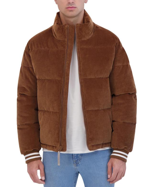 Hudson Mens Corduroy Varsity Puffer Jacket Product Image