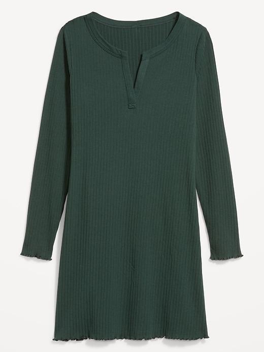 Long-Sleeve Pointelle Nightgown Product Image