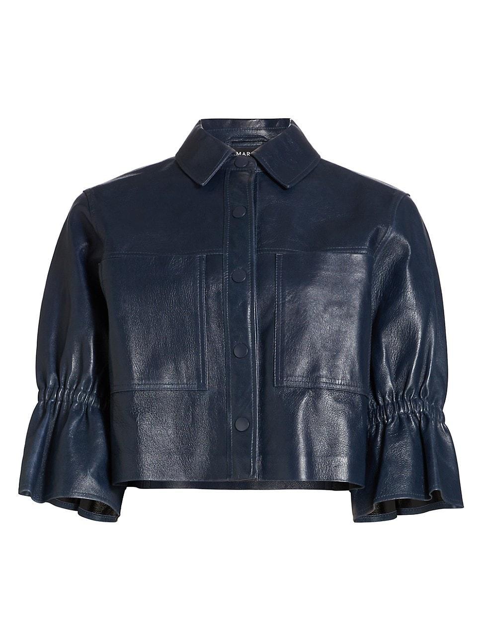 Womens Carolina Leather Crop Jacket Product Image