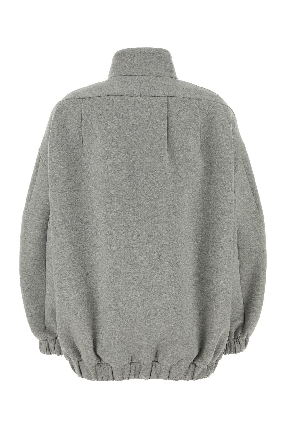 DRIES VAN NOTEN Grey Stretch Cotton Blend Sweatshirt Product Image