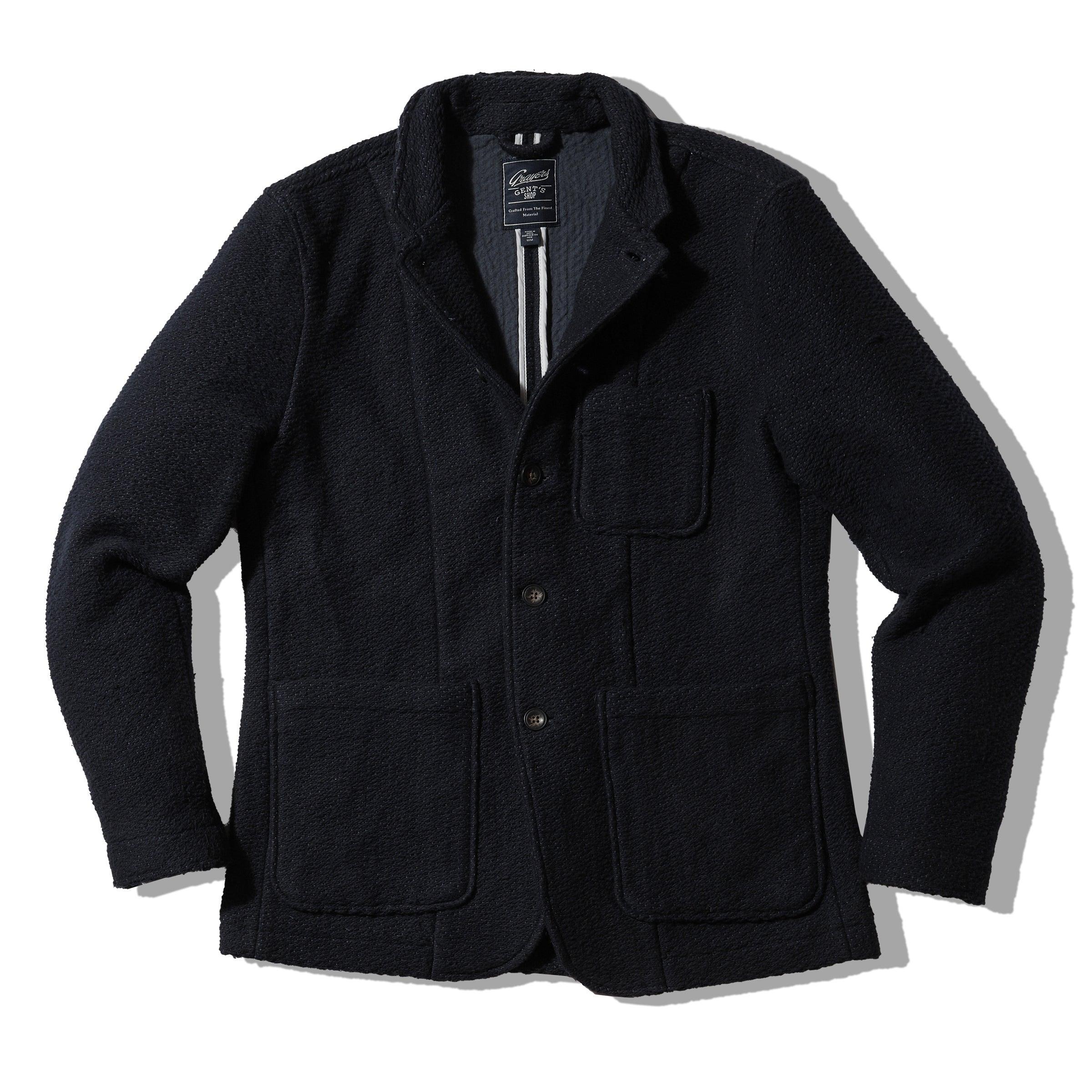 Rope Weave Artisanal Jacket - Navy Product Image