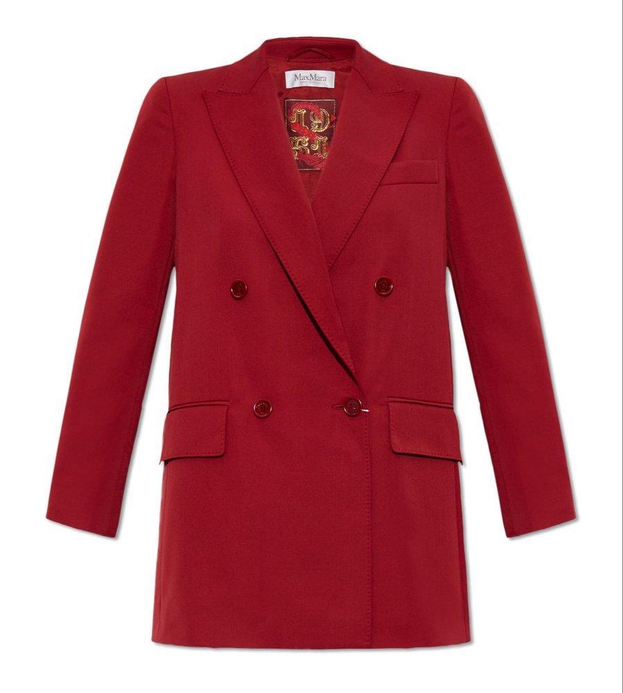 Pevera Wool And Mohair Blazer In Red Product Image