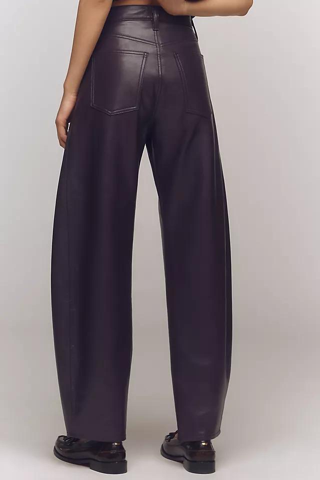 AGOLDE Luna Pieced Leather Barrel Pants Product Image