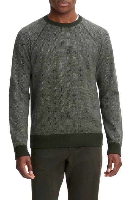 Vince Birdseye Jacquard Wool & Cotton Crewneck Sweater Product Image