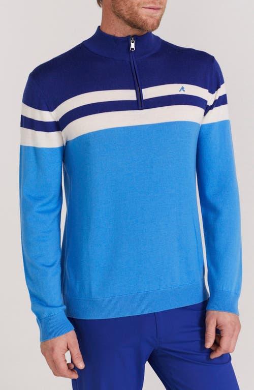 Redvanly Cooper Stripe Quarter Zip Wool Sweater Product Image