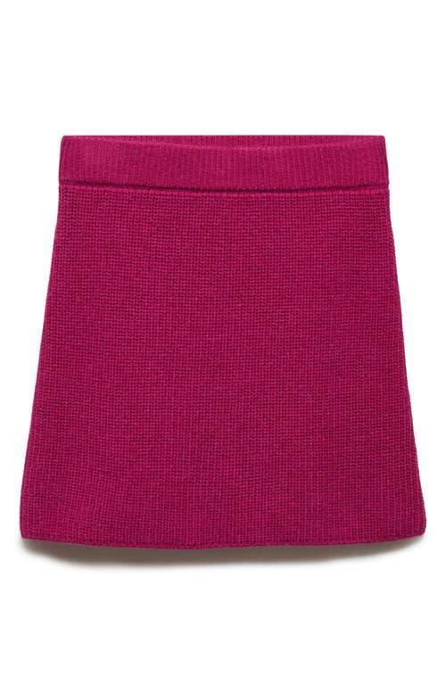 MANGO - Short knitted skirt purpleWomen Product Image