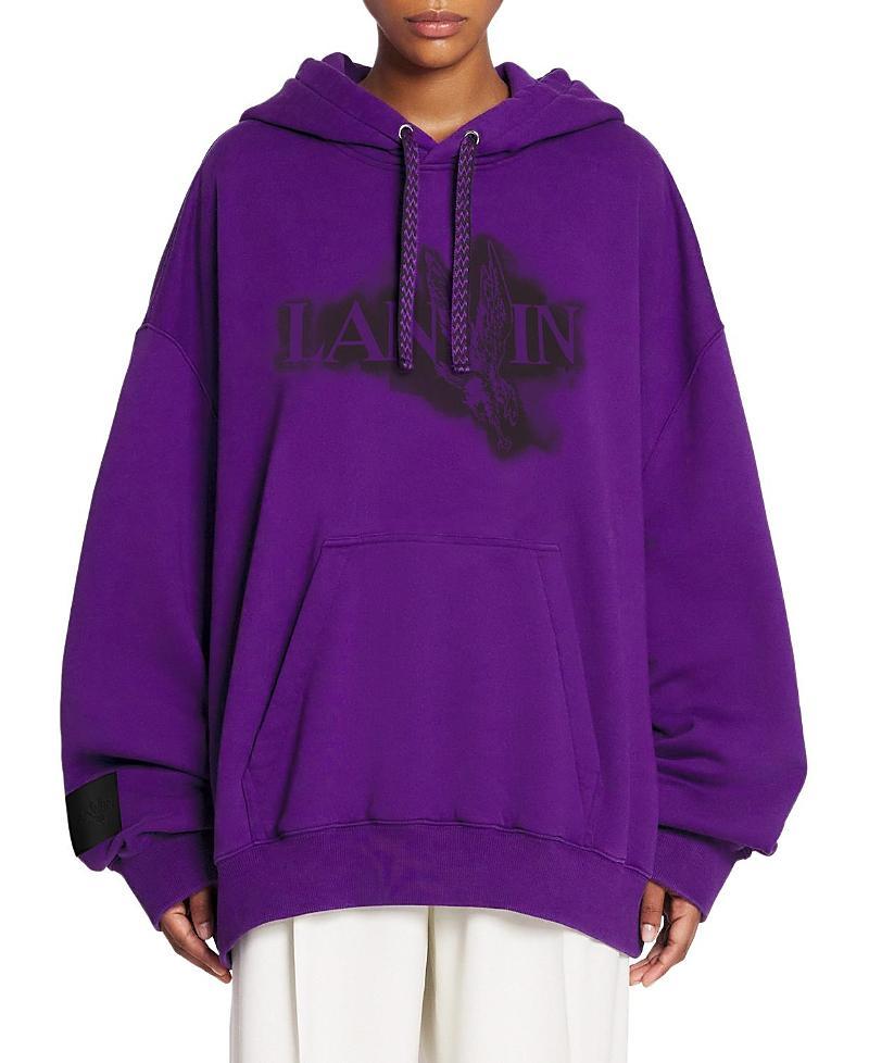 Mens Lanvin x Future Unisex Baggy Hoodie with Eagle Print Product Image