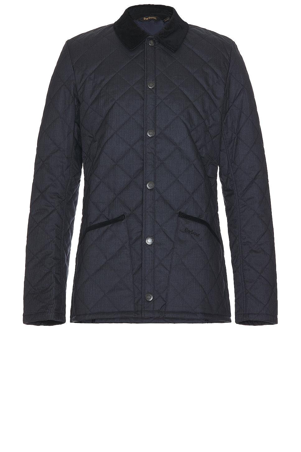 Barbour Checked Heritage Liddesdale Quilt Jacket Navy. (also in ). Product Image