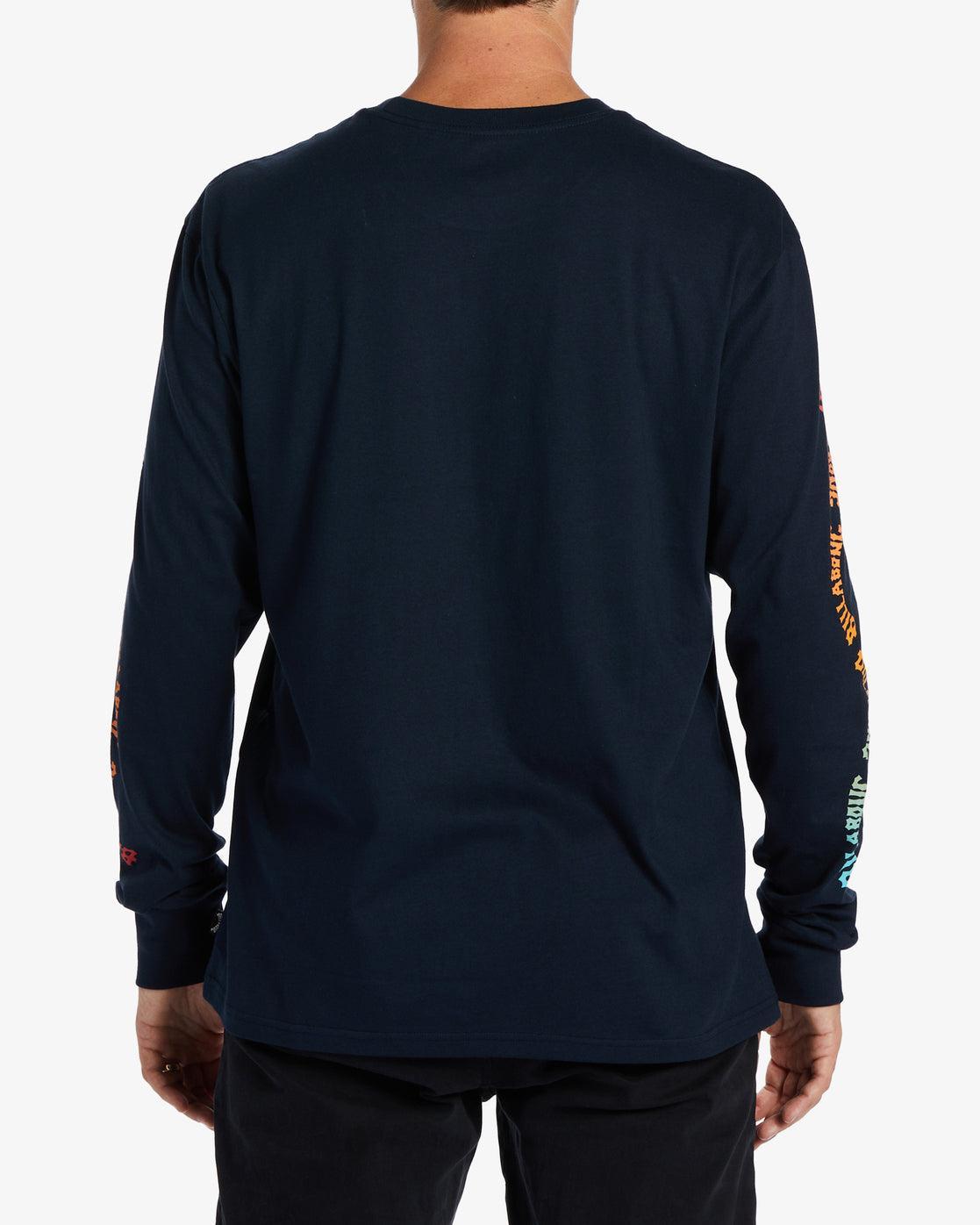 Snaking Arches Long Sleeve T-Shirt - Navy Male Product Image