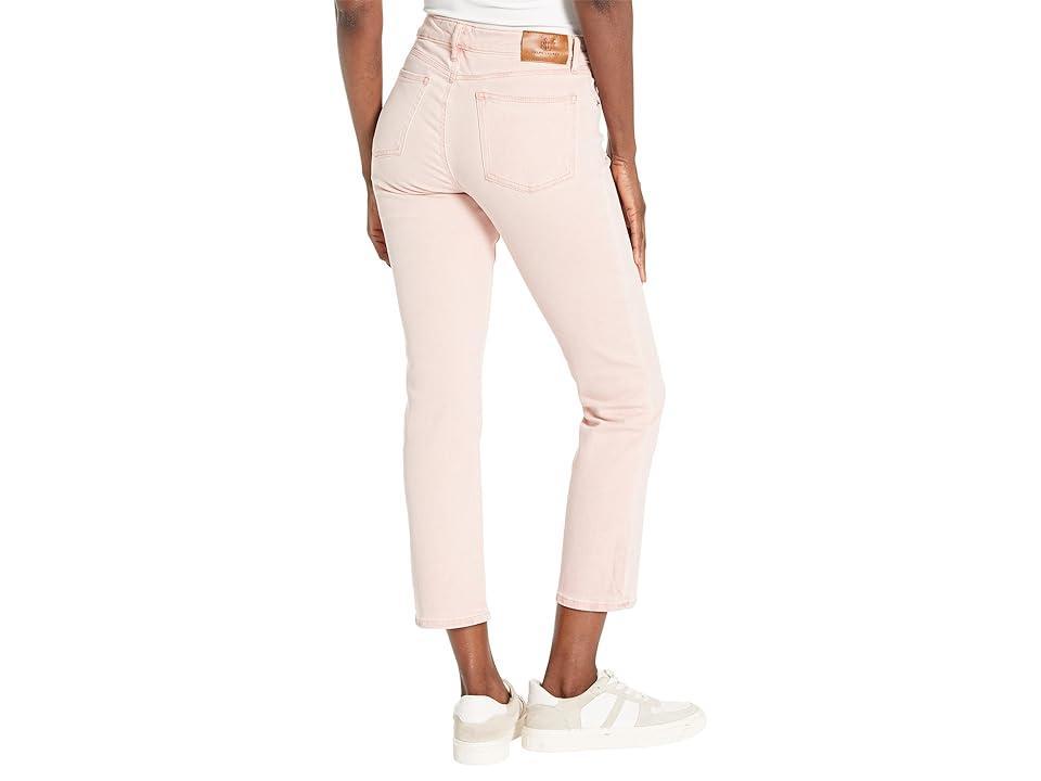 LAUREN Ralph Lauren Coated Mid-Rise Straight Ankle Jeans in Pale Wash (Pale Wash) Women's Jeans Product Image