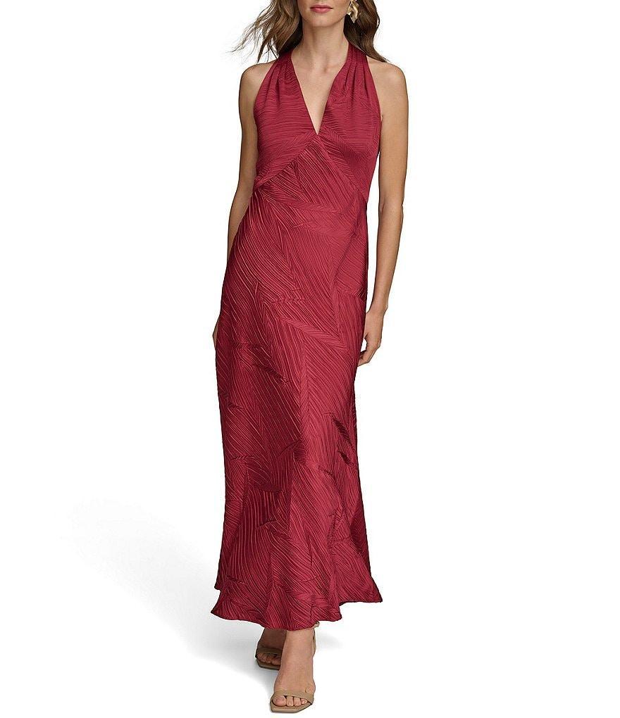 Donna Karan Sleeveless V-Neck Maxi Dress Product Image