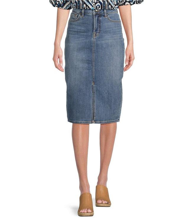 Jen7 By 7 for All Mankind Denim Front Slit Pencil Skirt Product Image