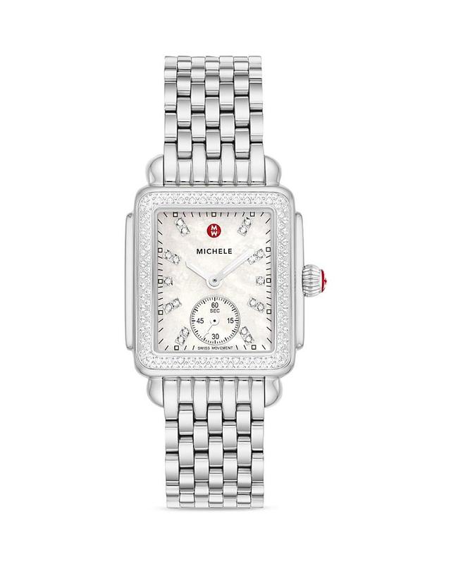 MICHELE Deco Mid Diamond Dial Bracelet Watch, 29mm Product Image