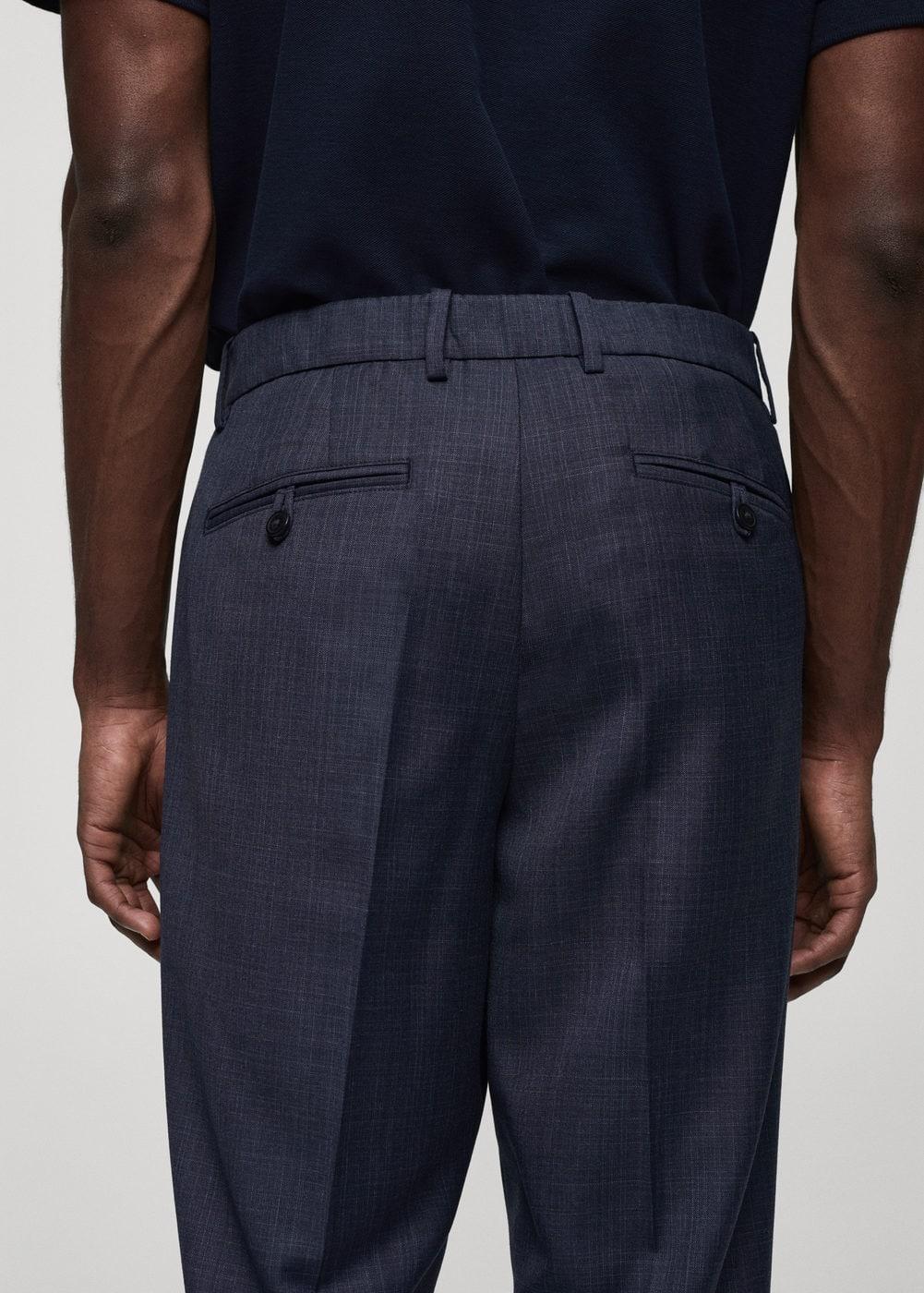 MANGO MAN - Pleat detail wool pants ink blueMen Product Image