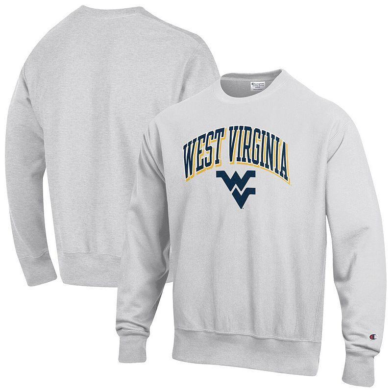 Mens Champion Gray West Virginia Mountaineers Arch Over Logo Reverse Weave Pullover Sweatshirt WVU Grey Product Image