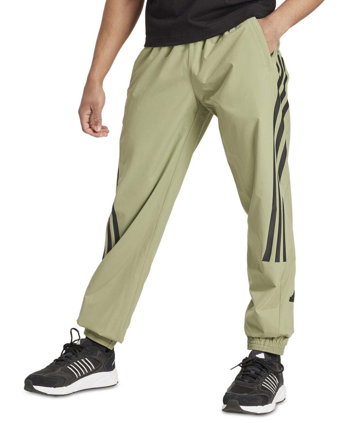 adidas Mens Three-Stripe Woven Track Pants - Tent Grn Product Image