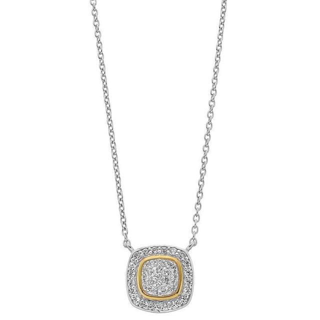 Rosabella 14K Gold Over Sterling Silver Lab-Created White Sapphire Necklace, Womens Product Image