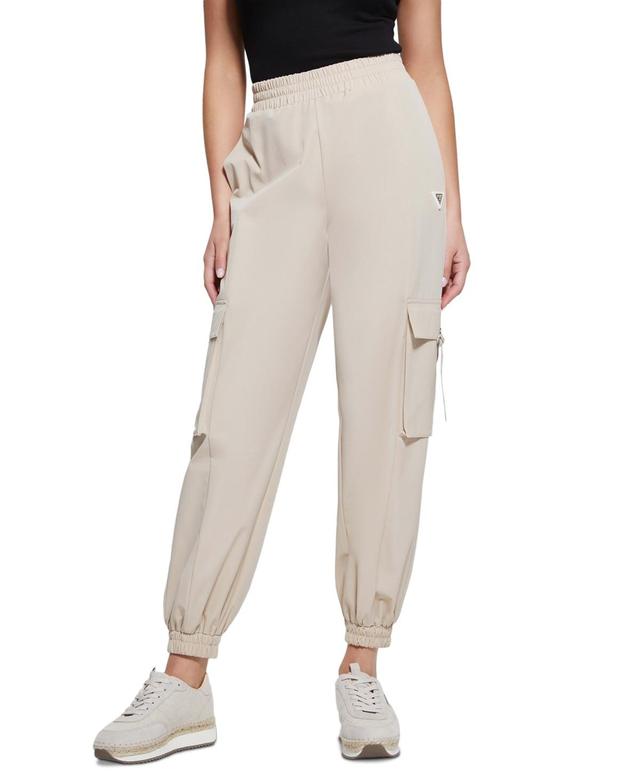 Guess Womens Aurelie Elasticated-Hem Cargo Pants Product Image