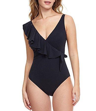 Womens Tutti Frutti Ruffled One-Piece Swimsuit Product Image