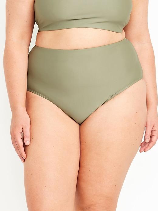 High-Waisted French-Cut Bikini Swim Bottoms Product Image